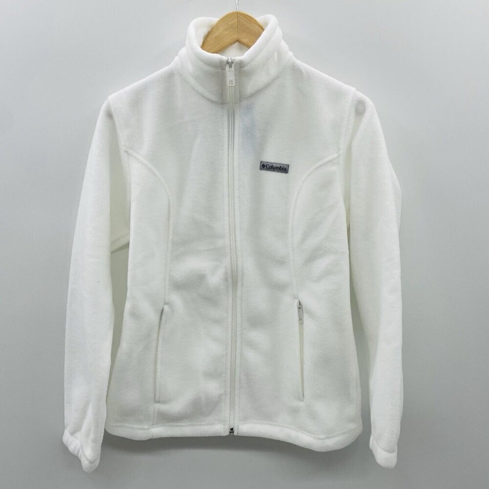 Columbia Womens Size Small Mount Cannon Fleece Full Zip Jacket‎ in White